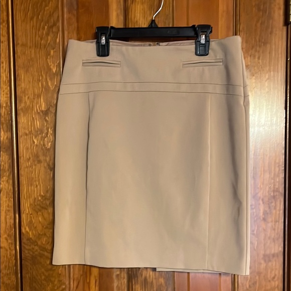 Express Tan Pencil Skirt Knee-Length Cocktail - Picture 1 of 7